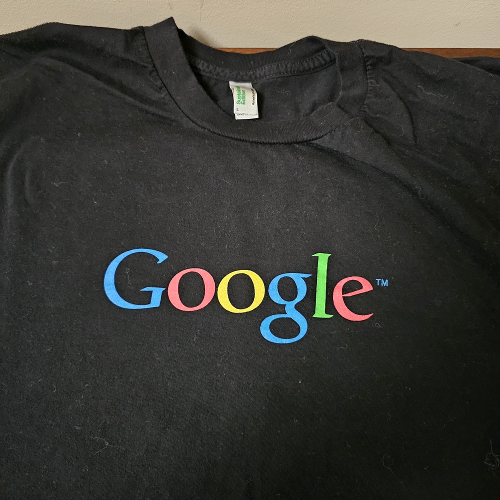 Google Black T-Shirt for Men Large - Picture 2 of 5